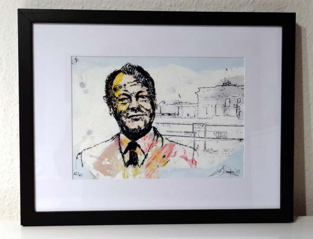 Radierung Willy Brandt